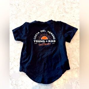 Young + Rad 18-24Mos Black Surf Shirt